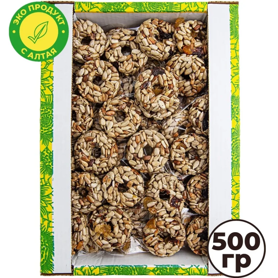  Козинаки из подсолнечника с медом и сухофруктами "Зачетные" 500г в Анжеро-судженске