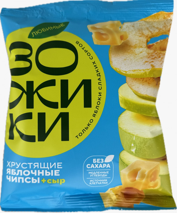 №1 Зожики Яблочные чипсы с сыром, 25г  в Анжеро-судженске