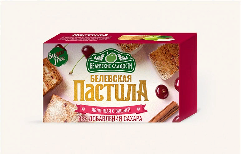  Пастила  200г диетическая С ВИШНЕЙ, НОВЫЙ ФОРМАТ (4 шт по 50гр)    в Анжеро-судженске