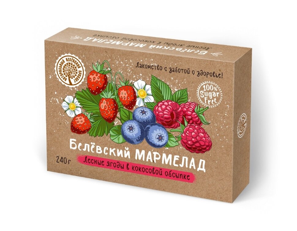  Мармелад белевский на фруктозе 240г "ЛЕСНЫЕ ЯГОДЫ"  в Анжеро-судженске